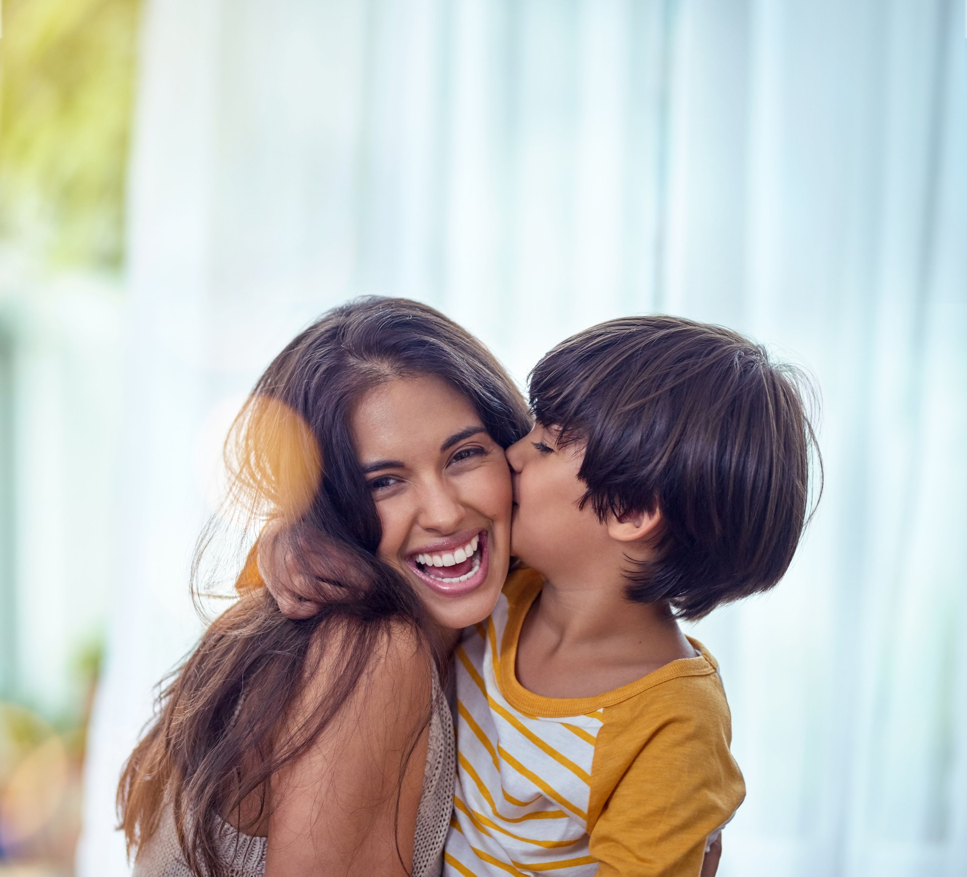 Happy is the child who's mother is happy